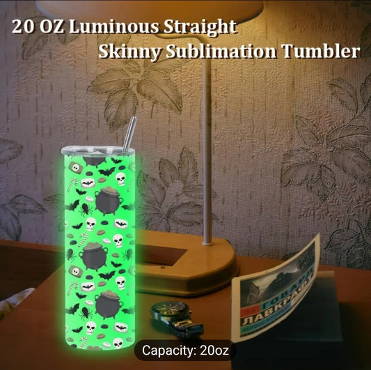 Custom 20oz Skinny Glow in the Dark