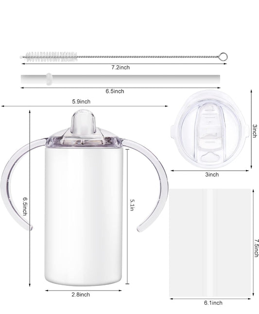 12oz. Custom Convertable Sippy Cup/Tumbler